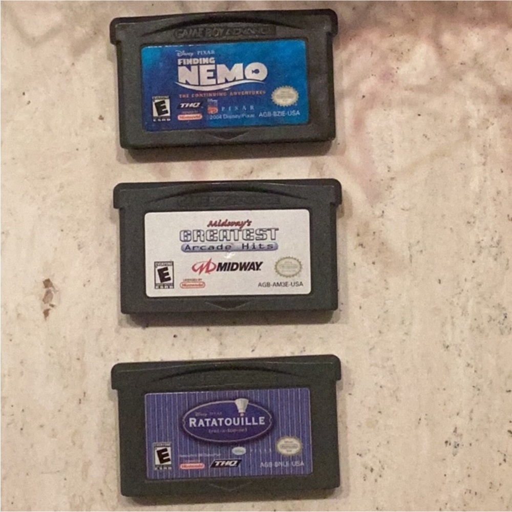 Ratatouille Game Boy Advance Finding Nemo Gameboy Advance & Arcade GBA Games Lot